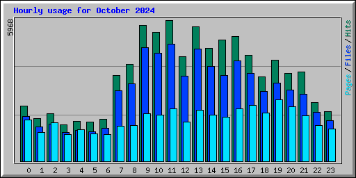 Hourly usage for October 2024